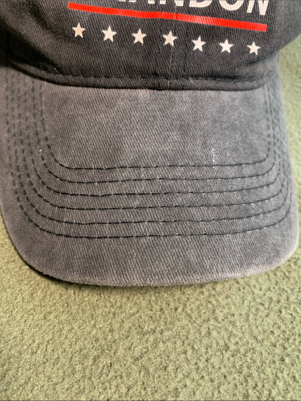 NWOT Let’s Go Brandon black faded hat. Distressing intentional. Adjustable strap - Picture 3 of 5